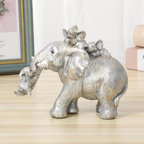 Irayin Elephant Ornament, Elephant Statue Home Decor, Mom Gift, Elephant Decor Brings Good Luck - Image 3