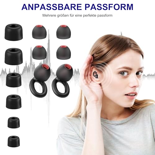 Bouchons d'oreilles en silicone 23dB réutilisables pour dormir