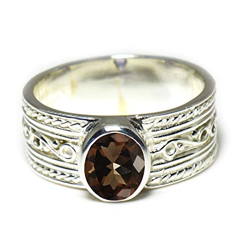 Image of 55Carat Choose Your Color Genuine Gemstone Sterling Silver Ring Band Vintage Handmade Jewelry Sizes 5-12