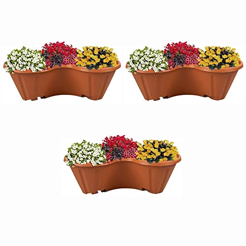 St@llion Diy - Maceta apilable de múltiples capas para plantas de fresa para plantas al aire libre (color terracota, paquete de 3) Cover