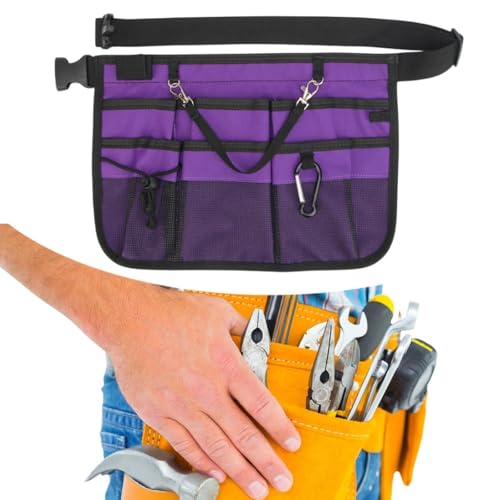 Sac banane infirmière violet en polyester avec compartiments multiples pour trousse outils - 5