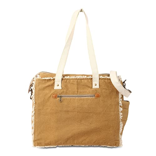 Bolso bandolera grande de lona reciclada para mujer miniatura 6