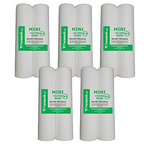 Fermtech Mini 2 Sterile 0.8 Micron Wine Filtration Pads Pack Of 10 (#3) #TOP17