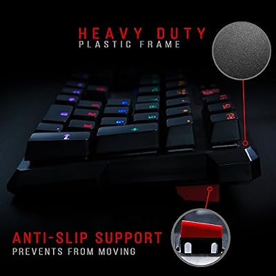 Bloody B720 Light Strike Optical Gaming Keyboard (Smooth/Linear) - Comfort Wrist pad - Faster Than Mechanical - 0.2ms Key Response Neon LED Backlit - Water Resistant [LK Black]