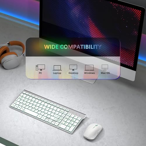 Joyaccess 4229 J Joyaccess Wireless Keyboard And Mouse Combo With 7 Backlit Options,Quiet Light Up Keys,Type-C Rechargeable,Sleep Mode-2.4G Slient Portable Cordless Combo thumb #6
