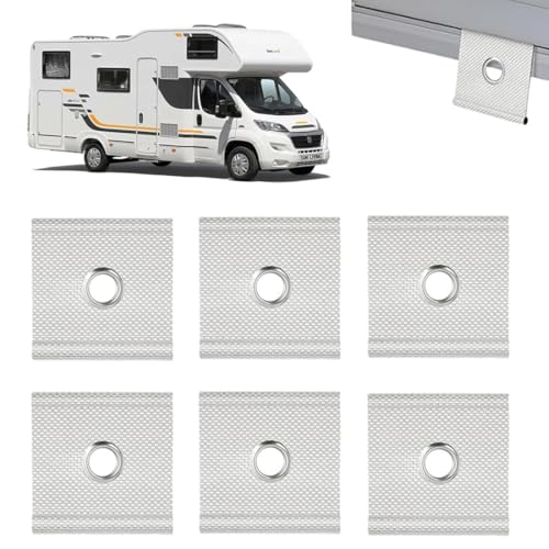 ZORTVUL 6 Piezas Ojales Para Riel De Refuerzo De 5/6 Mm – 7/8 Mm, Accesorios Duraderos Y Fáciles De Instalar Para Toldos, Camping Y Caravanas, Solución Práctica Y Versátil De Colgado