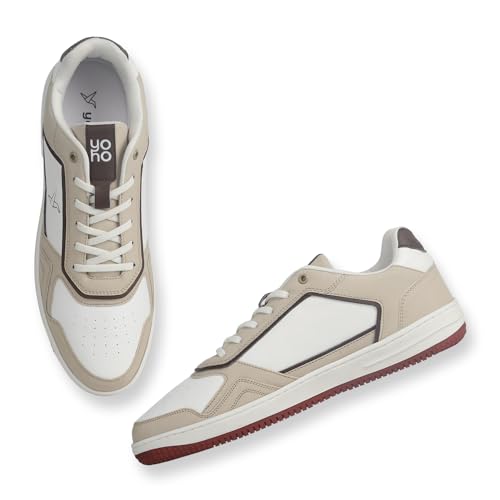 Image of YOHO Colored PU Fashion Sneaker for Men | Comfortable Shoes | Cushioned Insole | Quick-wear Elastic Laces | Lightweight | Dynamic Feet Support | Fashionable | Stylish | Modern