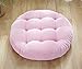SWD TWTH Coussin de chaise rond/carré de 10 cm d'épaisseur en coton doux pour chaise de jardin, salle à manger, bureau, salon (42 x 42 cm, B-rose)