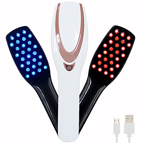 Electric Scalp Massager Comb, Multi-functional Comb Massage Brush, 28 Soft Silicon Rubber Comb Tips for Scalp Massage