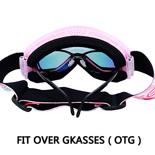 Skibrille für Kinder von JTENG – Rosa Snowboardbrille