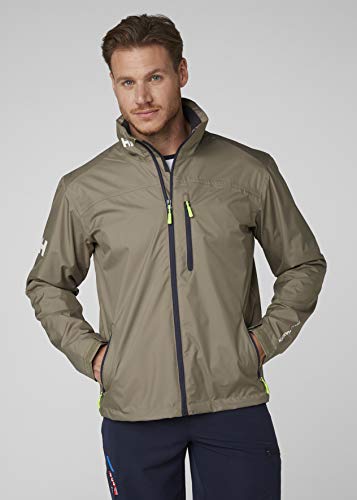 Image of Helly-Hansen mens Crew Midlayer Fleece Lined Waterproof Windproof Rain Jacket