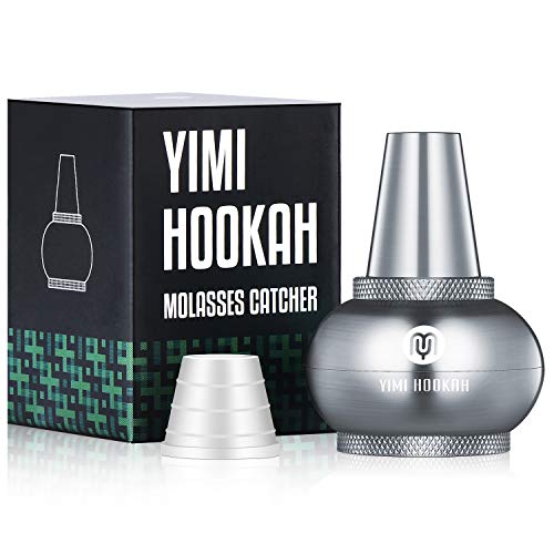 Yimi Hookah® Aluminum Hookah Molasses Catcher & Reusable Hookah Tip (Gray) #TOP1