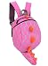 Zhuannian Toddler Kids Dinosaur Backpack with Leash (Hot Pink)