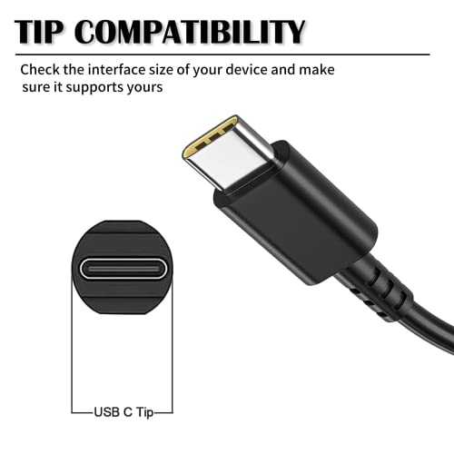 TSKYBEAR USB-C Chromebook Charger Compatible with HP Chromebook X360 15 14 14a 14b 14c 11 Series 15-de0518wm 14-ca02inr 14a-ca0090wm 11A G8 G7 G6 EE，Spectre X360 12 13 15 Series AC Adapter Power Cord
