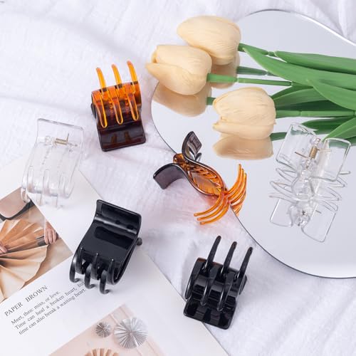 6 Piezas Pinzas para Cabello de 2 Pulgadas de Plástico miniatura 6