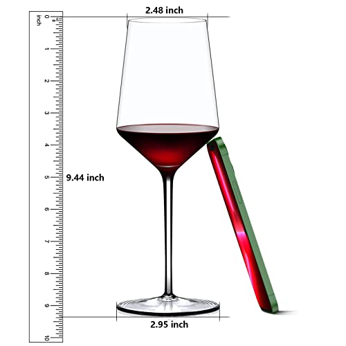 Yymall Red Wine Glasses Set Of 4, Premium Crystal 15 Oz Hand Blown White Wine Glasses With Thin Rim,Long Stem,For Unique Wedding Anniversary Or Birthday Gift #TOP5