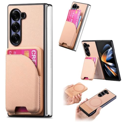 Étui pour Samsung Galaxy Z Fold 6 rose, le portefeuille en cuir idéal pour vos sorties
