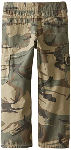 Wrangler Authentics Boys Classic Cargo Pants, Olive Camo, 8 Us #TOP1