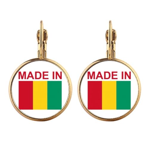 Boucles d'oreilles clip Guinée or pendantes confort sans perçage