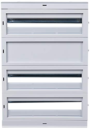 Châssis modulaire PLM75 de distribution 66 modules gris RAL 7035 pour tableau