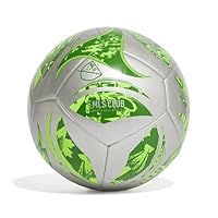 adidas MLS Club Soccer Ball, Silver Metallic/Green, 5