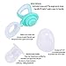 Baby Fruit Feeder Pacifier - Baby Food Feeder Fresh Food Feeder Infant Fruit Teething Toy, 2 Pack with 6 Silicone Sac and 1 Pacifier Clip (Cyan & Light Pink)