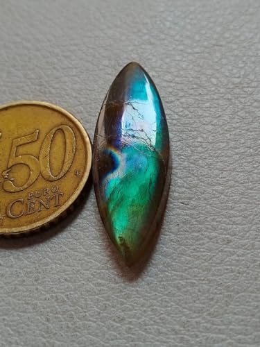 Pierre de labradorite véritable forme marquise pour haute joaillerie DIY - 3
