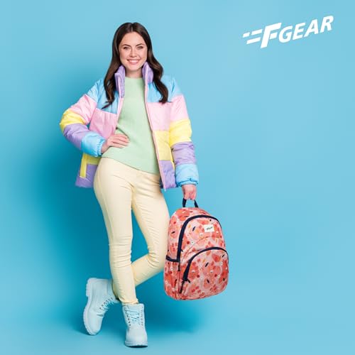Image of F Gear Fiona Peach Pink 13L 2 Compartment Backpack /Trendy Stylish Bag /Casual Day Backpack /Office Bag /Travel Bag /School Bag /College Bag /Versatile Bag for Unisex |for Girl & Boy Unisex