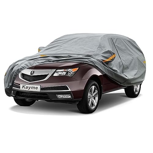 Kayme Heavy Duty SUV Car Cover Custom Fit Acura MDX (2007-2025) Waterproof All Weather for Automobiles, Full Exterior Covers Sun Rain UV Protection.�