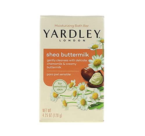 Yardley London Naturally Moisturizing Bath Soap SHEA BUTTERMILK 4.0 oz.. (6 Bars).. HPVagr