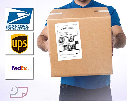 2 Per Page 5-1/2" x 8-1/2" Blank White Laser/Ink Jet Labels, Strong Adhesive, Will Work for USPS Click-N-Ship, FedEx, UPS Shipping Labels (500 Labels)