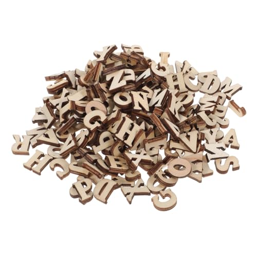 ARTIBETTER 400pcs Wooden Alphabet Letters for Crafts Natural Wood Decorations Smooth Surface Letters for Home Decor Shower Weddings High