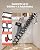 VEVOR Attic Ladder Wall-Mounted, 660LBS/299.4KG Capacity, Fits 9.5 to 10 ft Ceiling Height, 12-Step Steel Folding Stairs with Handrails, Pull Down Attic Ladders for Attics, Garages, Roofs, Basements