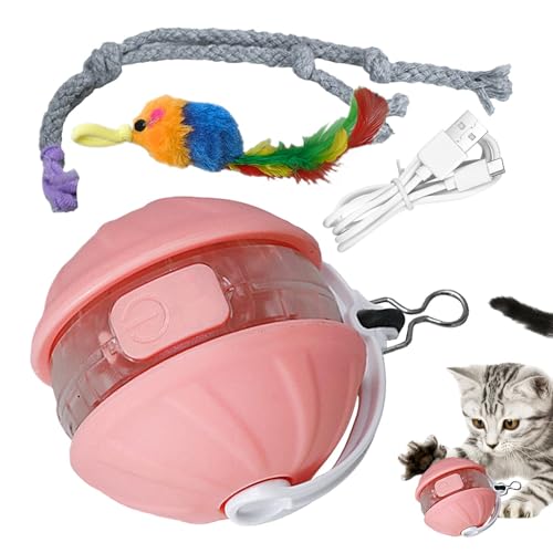 Bola de gato interativa, brinquedo de gato em movimento | Brinquedo de bola móvel elétrica automátic
