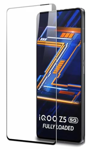 Image of 100FIT Tempered Glass Screen Protector Compatible For Iqoo Z5 5G With Edge-To-Edge Protector And Easy Installation Kit