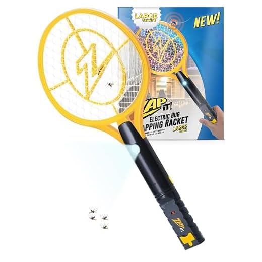 Zap It! Electric Fly Swatter Racket & Mosquito Zapper - High Duty 4,000 Volt Electric Bug Zapper Racket - Fly Killer USB Rechargeable Fly Zapper Indoor Safe - Medium