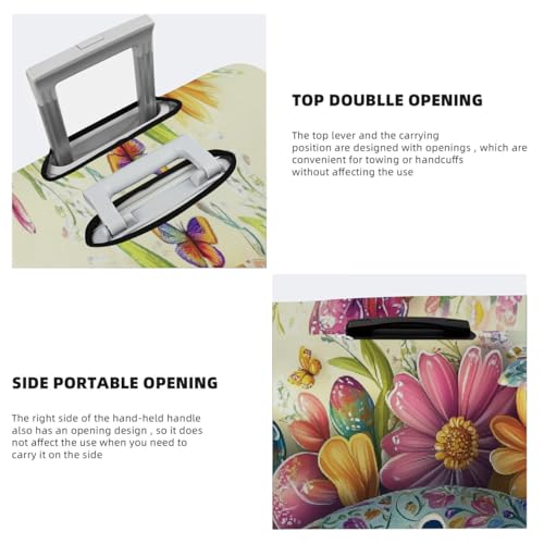 Easter Eggs Flower Stretchable Luggage Covers for Suitcase TSA Approved, Dust Proof and Scratch Resistant Travel Luggage Protector for Carry On (25-28 in)4