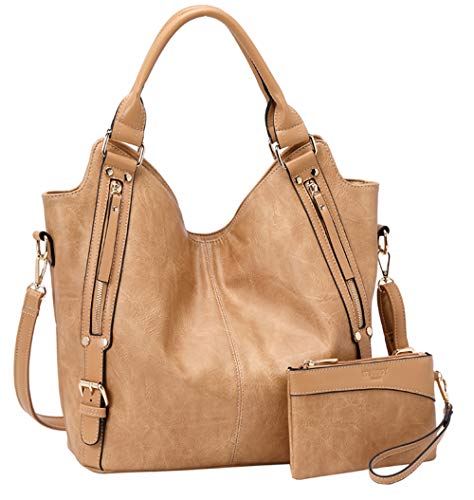 Image of Women Tote Bag Handbags PU Leather Fashion Hobo Shoulder Bags with Adjustable Shoulder Strap