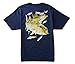 Guy Harvey Striper Snacks T-Shirt - Navy Blue - XL