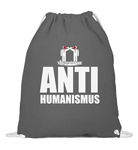 Gymsac en coton graphique gris sac à dos cordon anti-humanisme 37-46cm