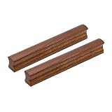 Maniglie per in Legno Massello Maniglie per Comodini in Noce Maniglie per Cassetti Maniglie per Guardaroba Lucidati a Mano Pomello per Porte dell'Armadio 2 Pezzi (Hole Distance 96mm)
