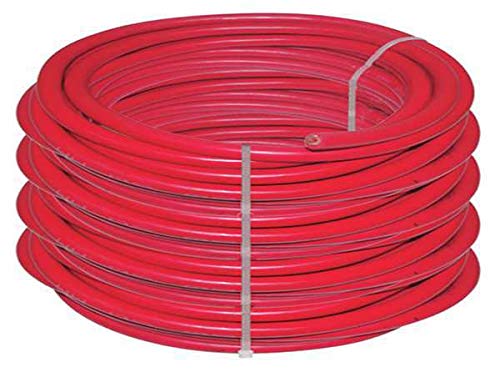 Welding Cable, 2 AWG, 100 ft, Red, Rubber