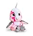 Animotsu - Peluche a Forma di Pappagallo Nymphensittich, con Grandi Occhi Glitterati, Colore: Rosa 15 cm