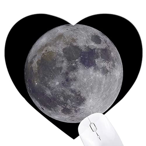 Tapis de souris grand format lune de nuit en forme de cœur pour bureau