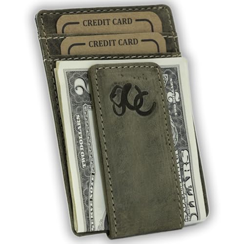 Portefeuille minimaliste vert olive UC Leather pour vos déplacements