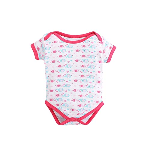 Image of POOJA BABY Cotton Baby Bodysuit Short Sleeve Half Romper Pack of 3 Soft & Comfortable for Kids Pack of 3
