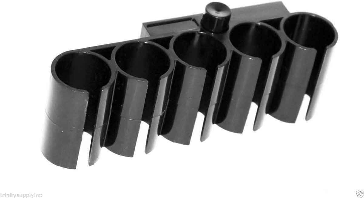 Trinity Shell Holder Single Rail Mount for Remington 870 12 Gauge Shells Carrier Hunting Accessory Holder Tactical Shell Pouch Ammo Shell Round slug Carrier Reload Single Rail Mount Black.