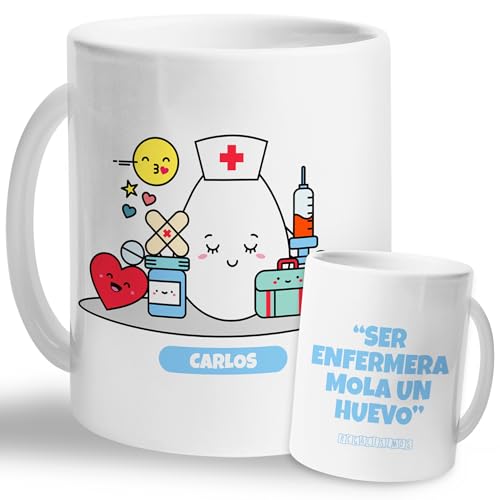 Taza Personalizada Ser Enfermera Mola Un Huevo | Regalo Original con Frases De Humor | Regalo Divertido Personalizado | Taza para Desayuno, Café o Té (Ser Enfermera...) Taza Personalizada Ser Enfermera Mola Un Huevo | Regalo Original con Frases De Humor | Regalo Divertido Personalizado | Taza para Desayuno, Café o Té (Ser Enfermera...)