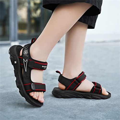 Unisex-Child Sport Sandal Thick Bottom Sandals Soft Bottom Casual Sports Beach Outdoor Sandals for Children Boys Sandals (Red, 5.5 Big Kids)3
