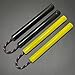 MSGumiho Flexible Polyurethane Rubber Nunchucks Nunchaku High Hardness and Elasticity Suitable for Kids Adults and Professionals (1Yellow)